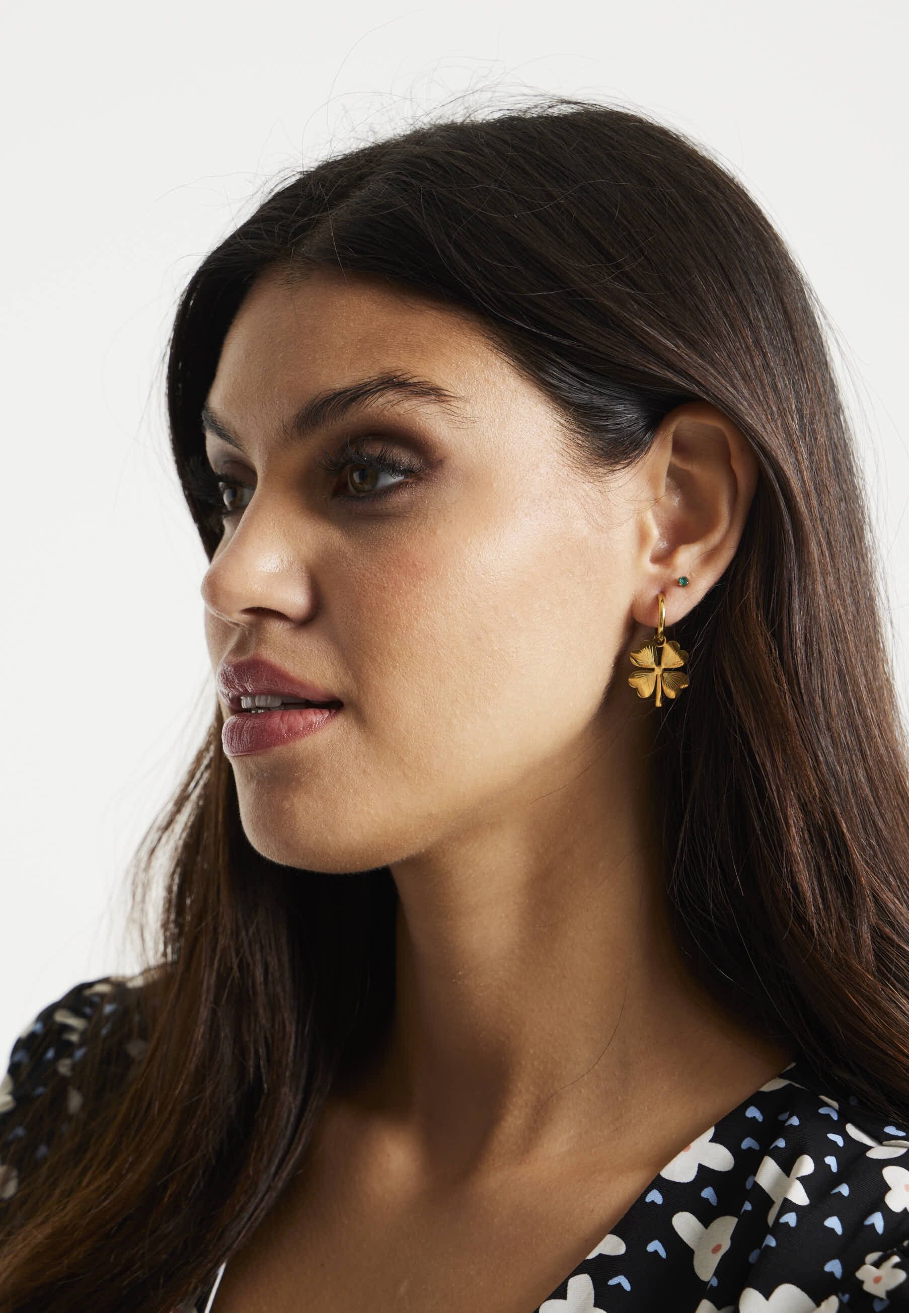 Orecchini Liquorish Lucky Clover in oro