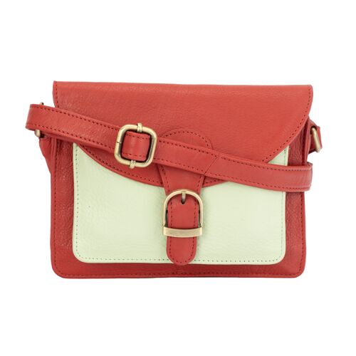 Farbenfrohe Umhängetasche aus hochwertigem Rindsleder