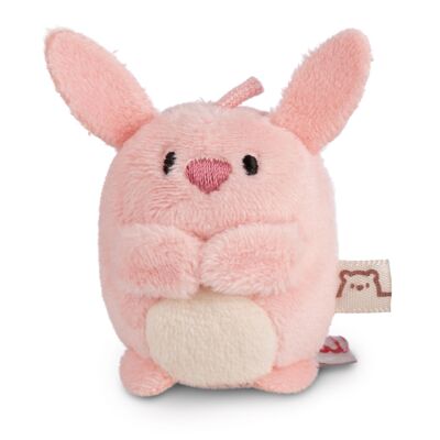 Peluche coniglietto Pibu rosa 5 cm su cartoncino