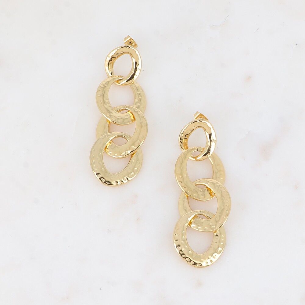 Anelli pendenti - 4 anelli con piccoli punti incisi