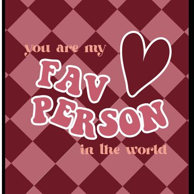 Tarjeta de felicitación | Eres mi persona favorita