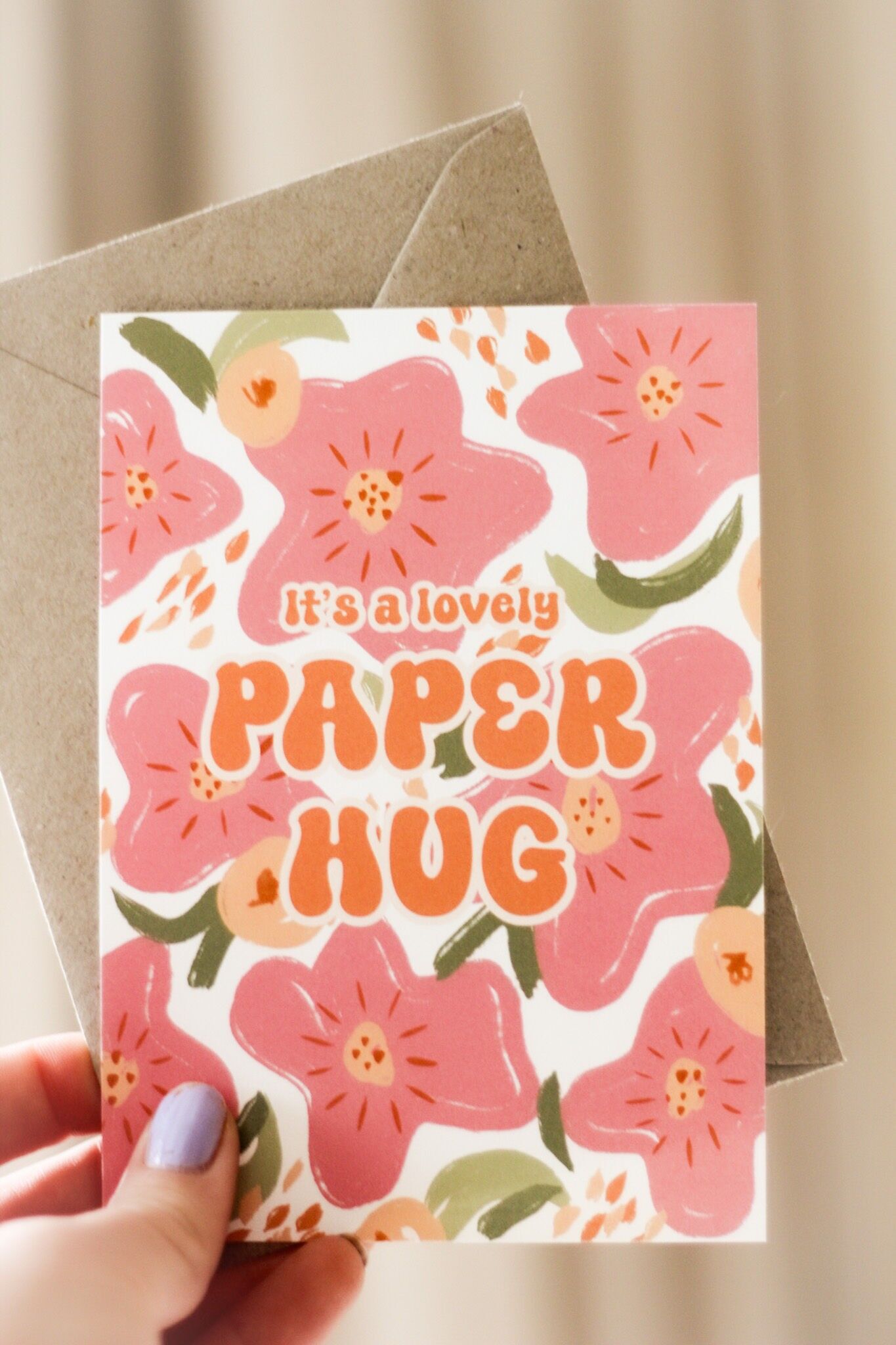 Tarjeta de felicitación | Precioso abrazo de papel