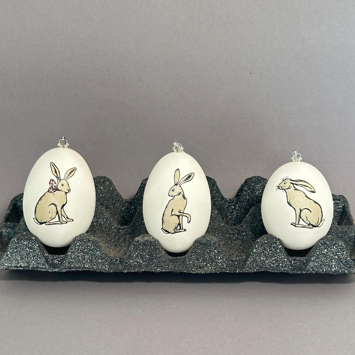 Lovely Bunnies, 5er Set Gänseeier