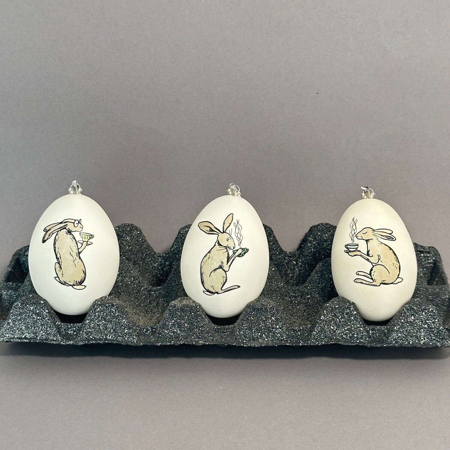 Coffee Bunnies, 3er Set Gänseeier