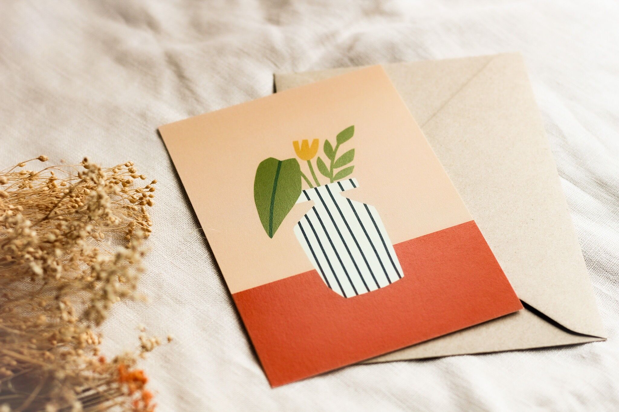 Tarjeta de felicitación | Jarrón de flores