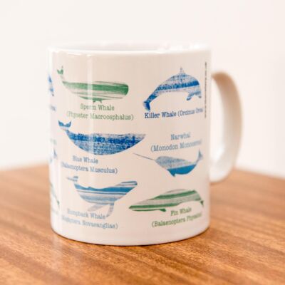 Tasse en céramique à imprimé baleine