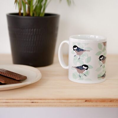 Tasse mit Kohlenmeise-Print