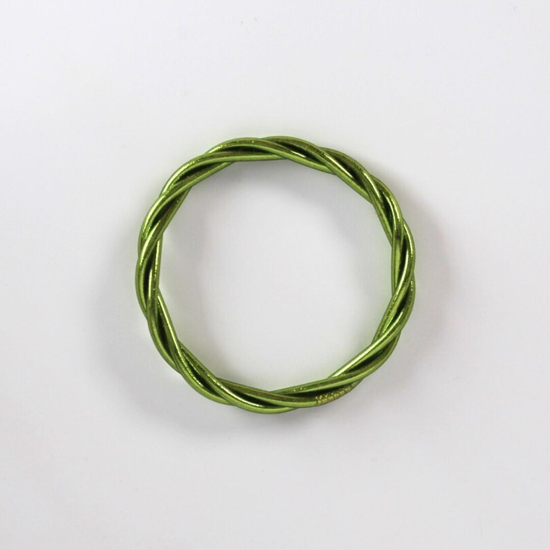 Lemon Green Twisted Buddhist Bracelet