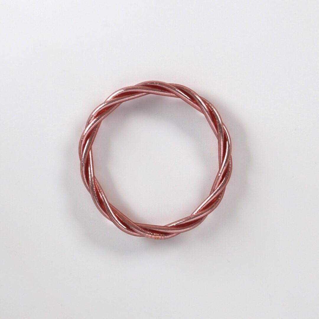 Pink Gold Twisted Buddhist Bracelet