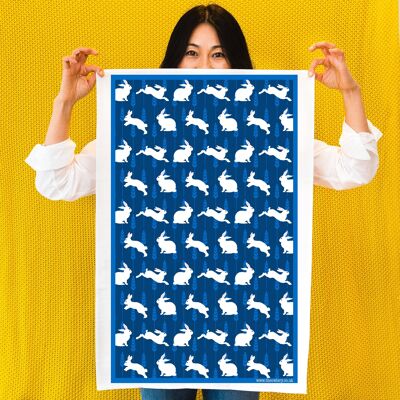 Rabbit Print Tea Towel