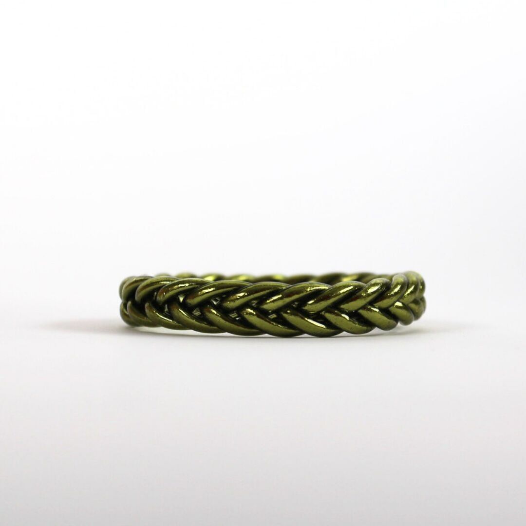 Bracciale buddista intrecciato kaki