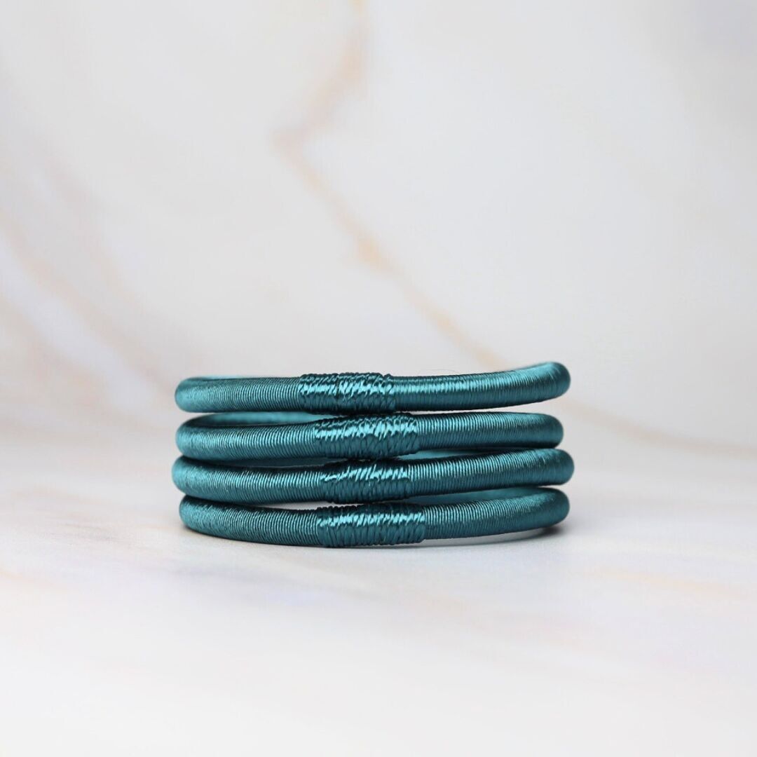 Braccialetto marocchino Sabra classico blu pavone