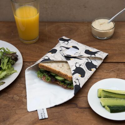 Sandwich Wrap mit Blackbird-Print