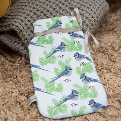 Borsa dell'acqua calda con stampa Blue Jay