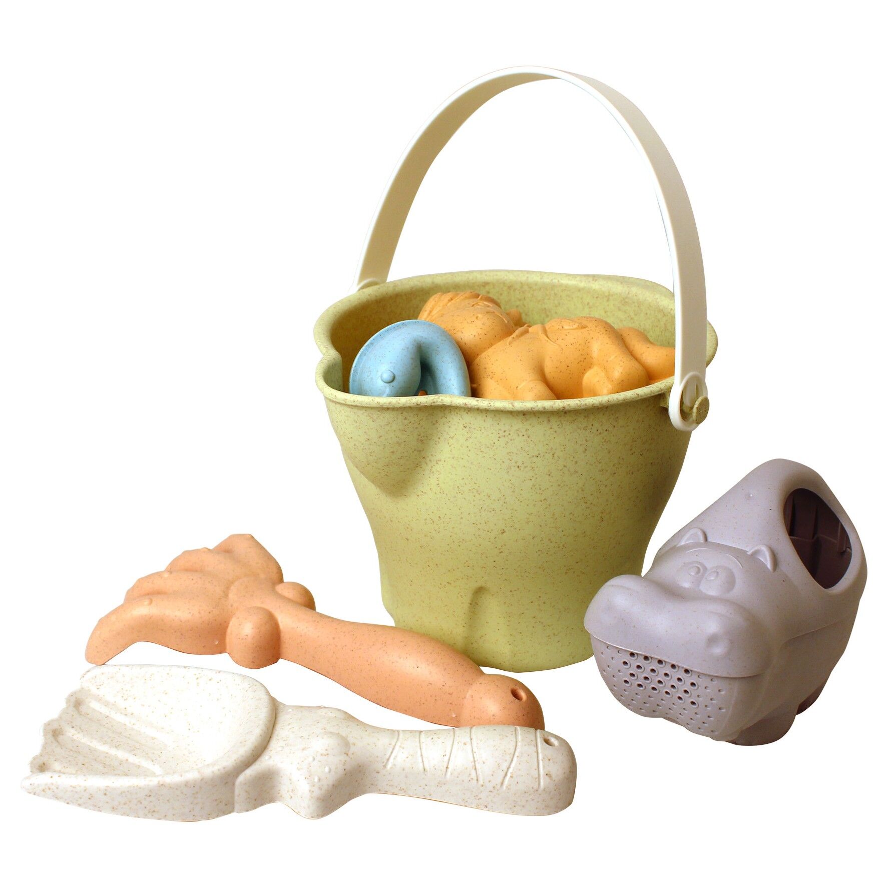 Set da spiaggia animali 10 pezzi in paglia di grano riciclata