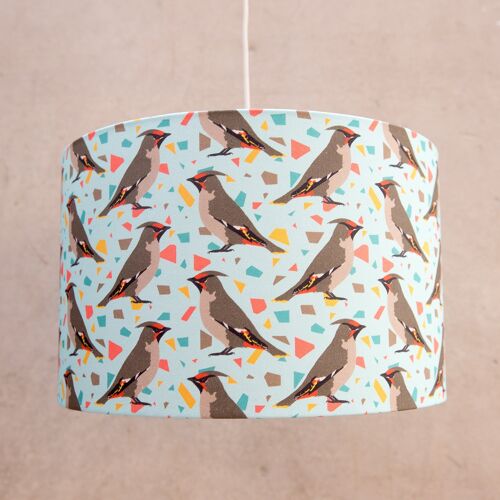 Waxwing Print Table/Standard Lampshade 20cm Diameter (approximate height 18cm) 2