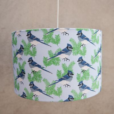Blue Jay Print Ceiling Lampshade 30cm Diameter (approximate height 21cm)