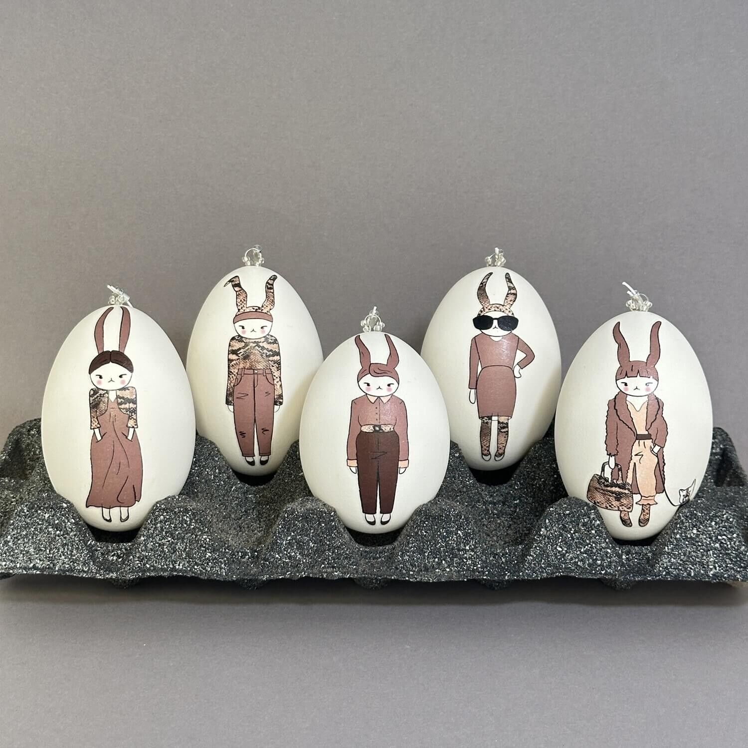 Mocca Mousse, 5er Set Gänseeier