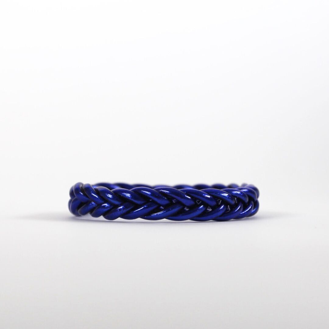 Bracciale buddista intrecciato blu notte