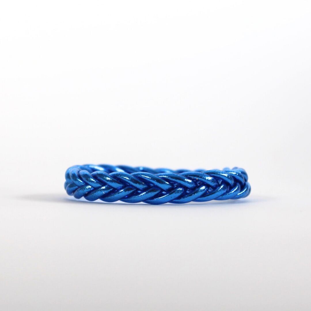 Bracciale buddista intrecciato blu zaffiro