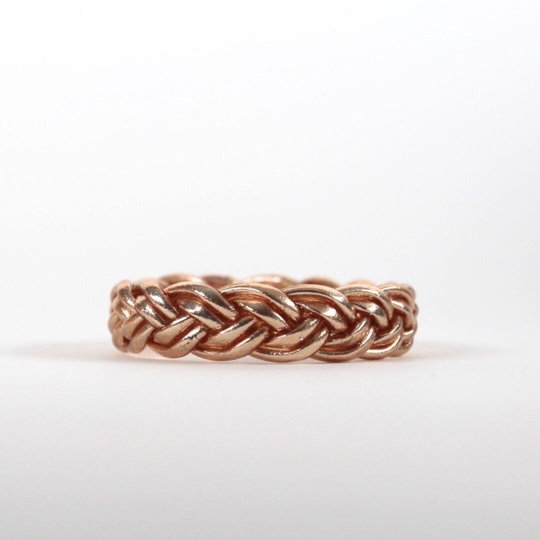 Bracelet Bouddhiste Double-Tressé Champagne 