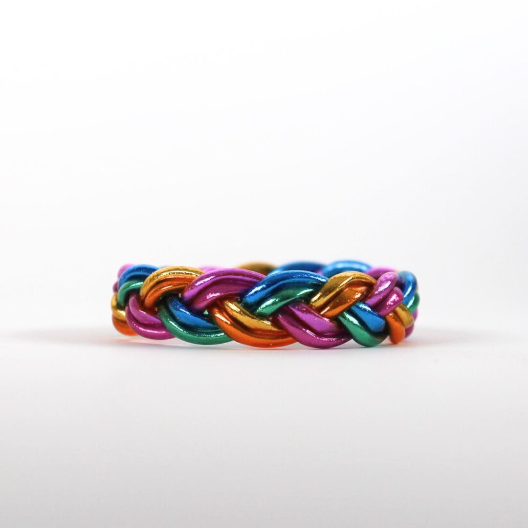 Bracelet Bouddhiste Double-Tressé Rainbow 