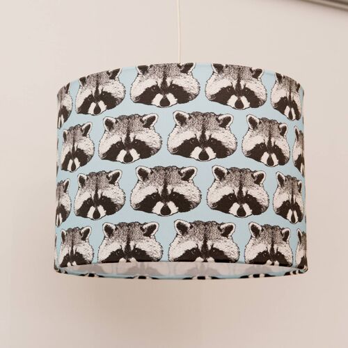 Raccon print Lampshade 20cm Diameter (approximate height 18cm)