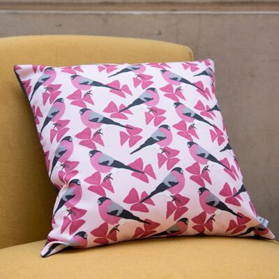 Bullfinch Print Feather Cushion 45cm