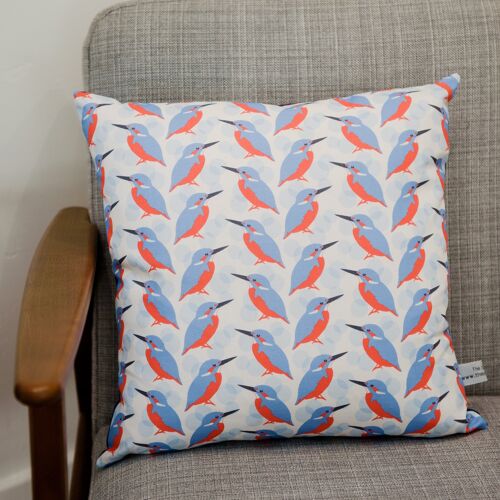 Kingfisher Print Feather Cushion 45cm
