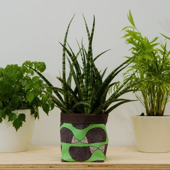 Pot de fleurs en textile à imprimé hérisson