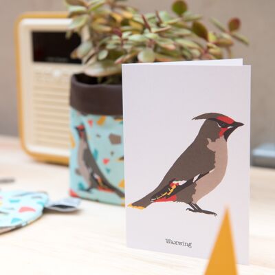 Waxwing Greetings Card A6