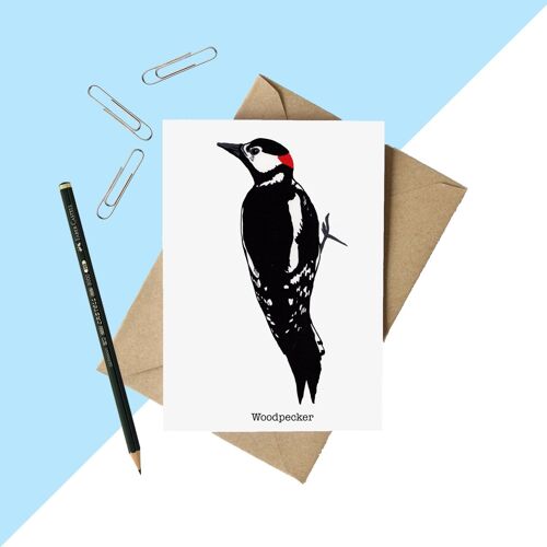 Woodpecker Greetings Card A6