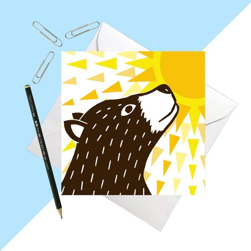 Sunny Days Bear Greetings Card 14,5cm