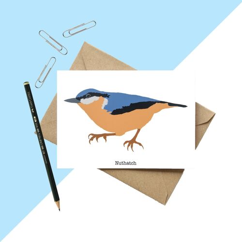 Nuthatch Greetings Card A6