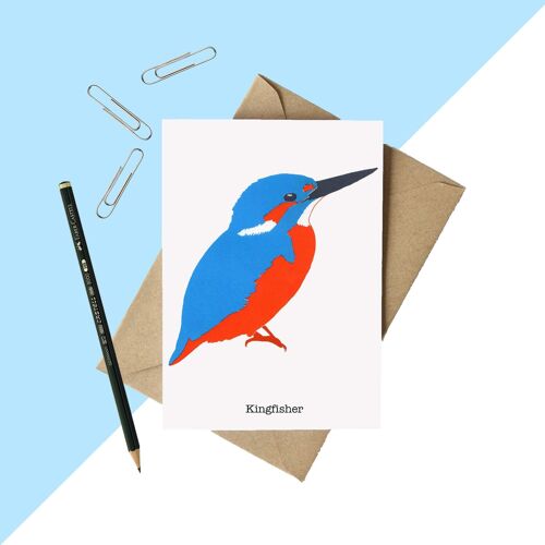 Kingfisher Greetings Card A6