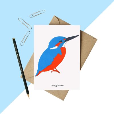 Tarjeta de felicitaciones Kingfisher A6