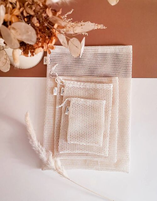 Sachet filet, sachet de courses, sachets pour fruit et légume, sachet sauve savon, sachet filet pour savon solide