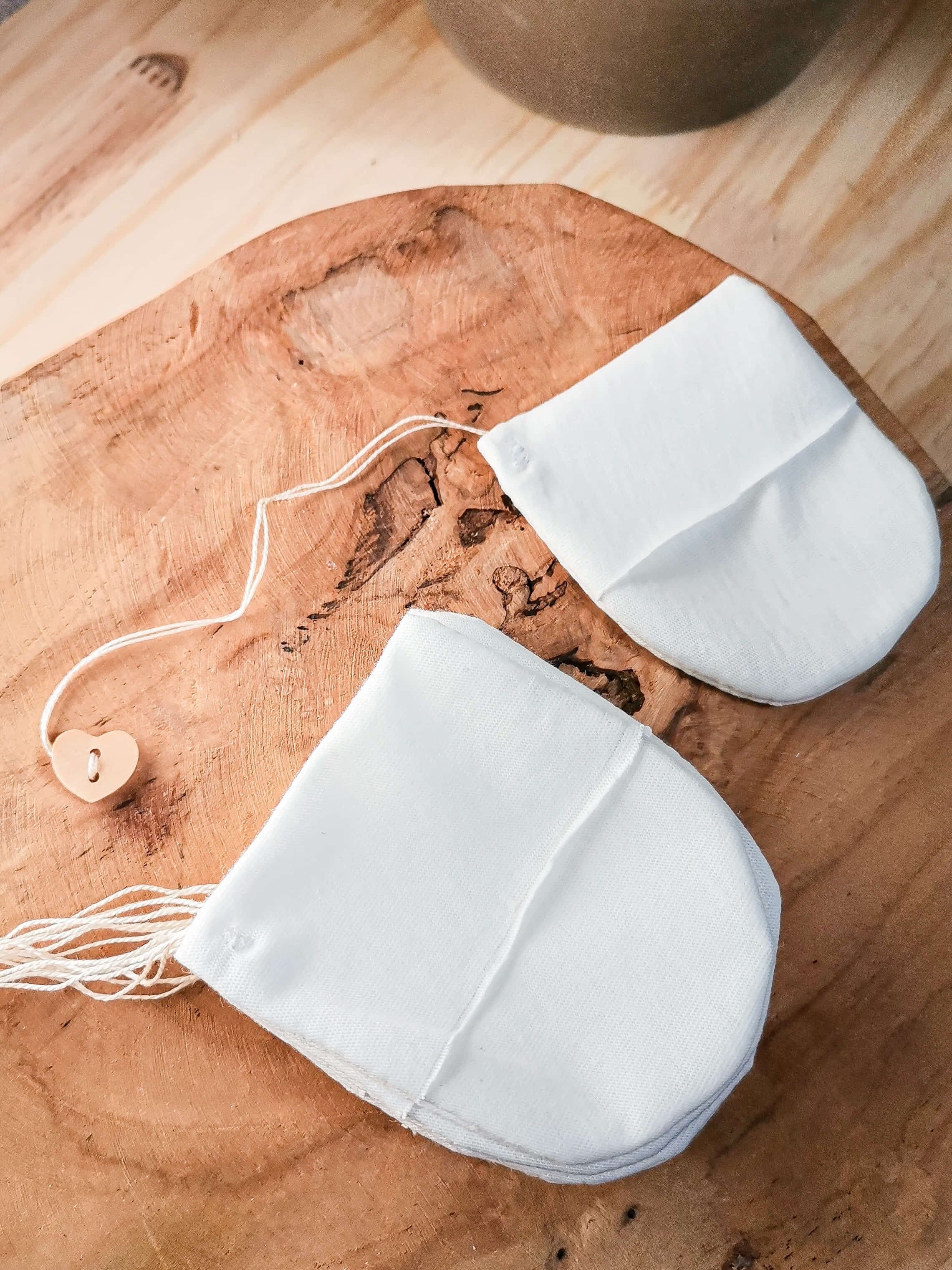 Bustina di tè riutilizzabile, bustina di tè BIOLOGICA, jersey BIOLOGICO, bustina di tè lavabile e compostabile