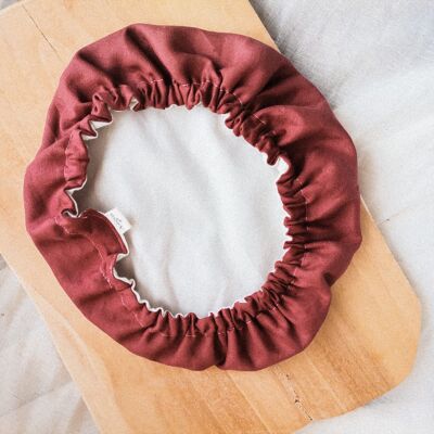 Organic linen and cotton food charlotte, flat charlotte, ecological dish cover
