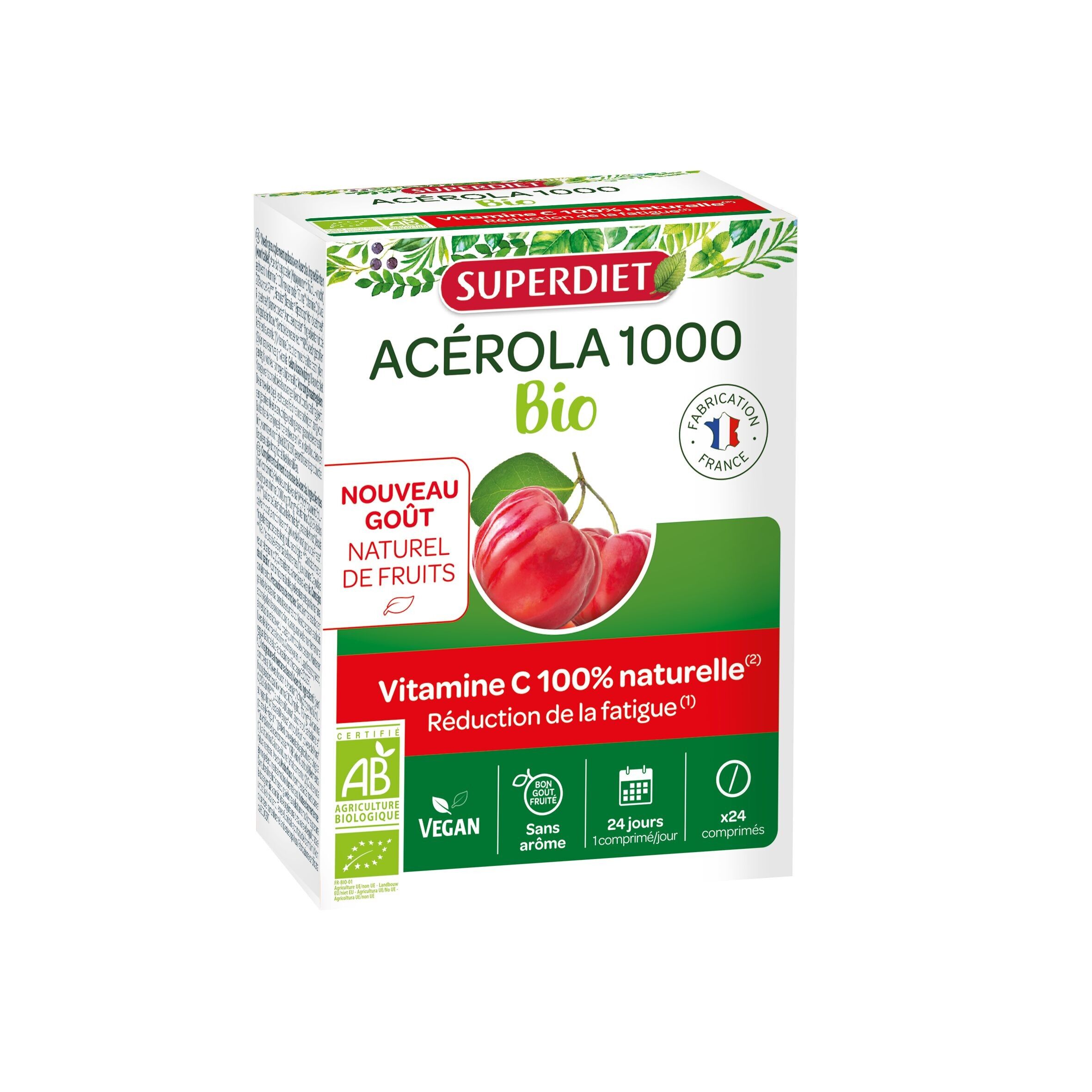 SUPERDIET - ACEROLA BIOLOGICA 1000 - 24 COMPRESSE
