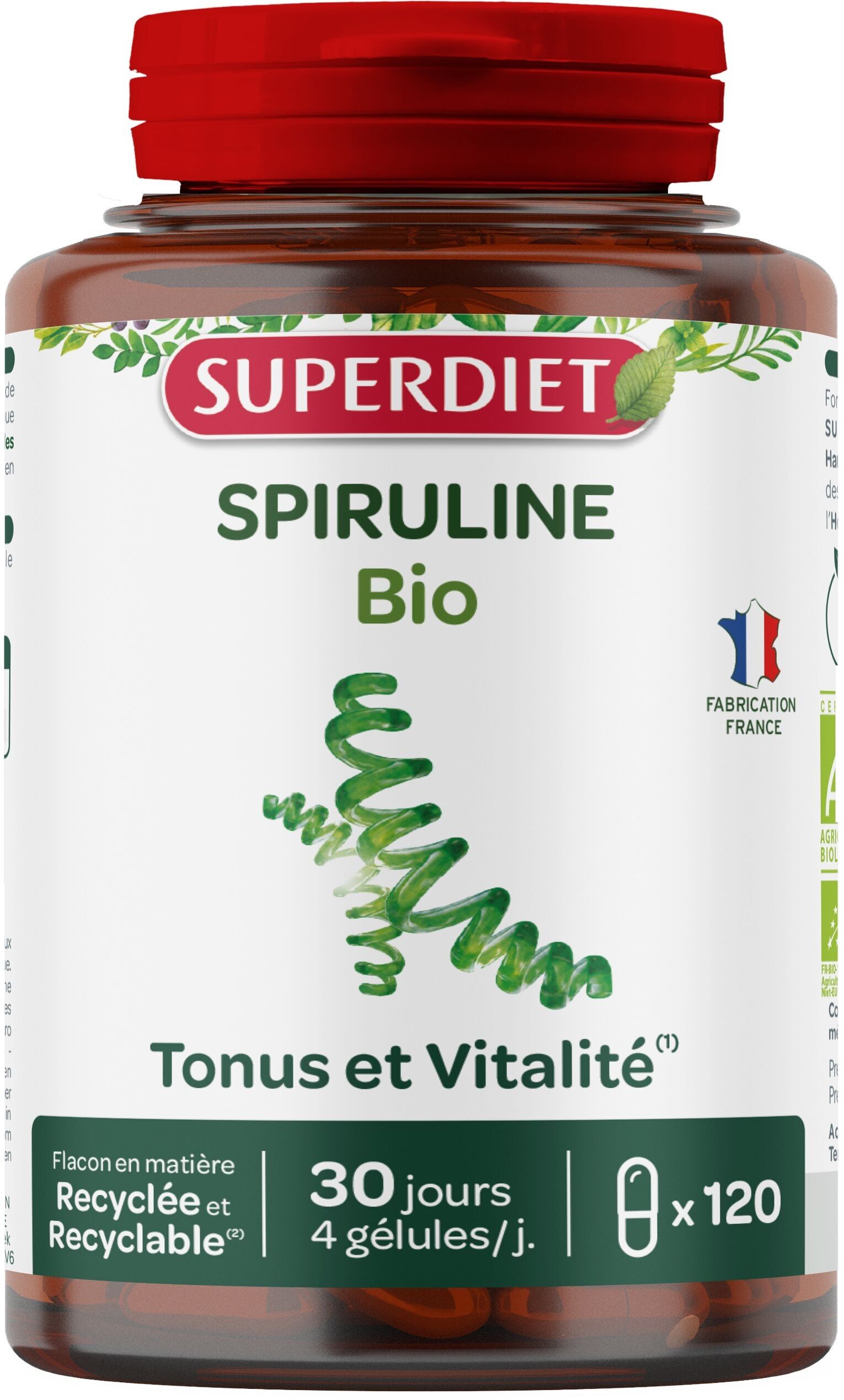SUPERDIET - SPIRULINA BIOLOGICA - 120 CAPSULE