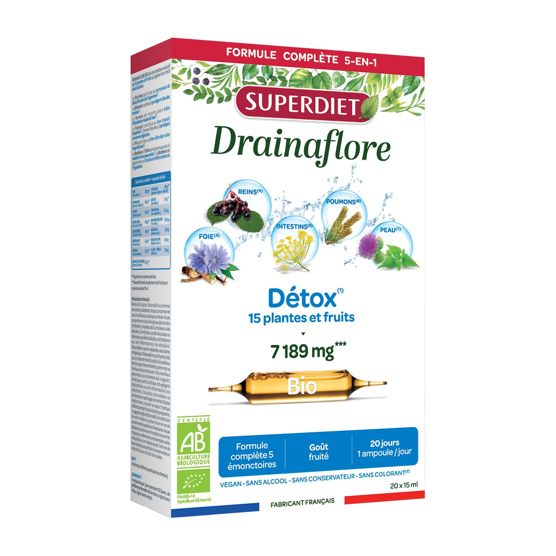 SUPERDIET - DRINAFLORE BIOLOGICO - 20 FIALE DA 15ML