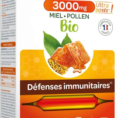 SUPERDIET - ROYAL JELLY 3000MG ORGANIC - 20 AMPOULES OF 15 ML