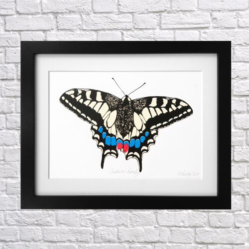 Swallowtail Butterfly Screen Print A4
