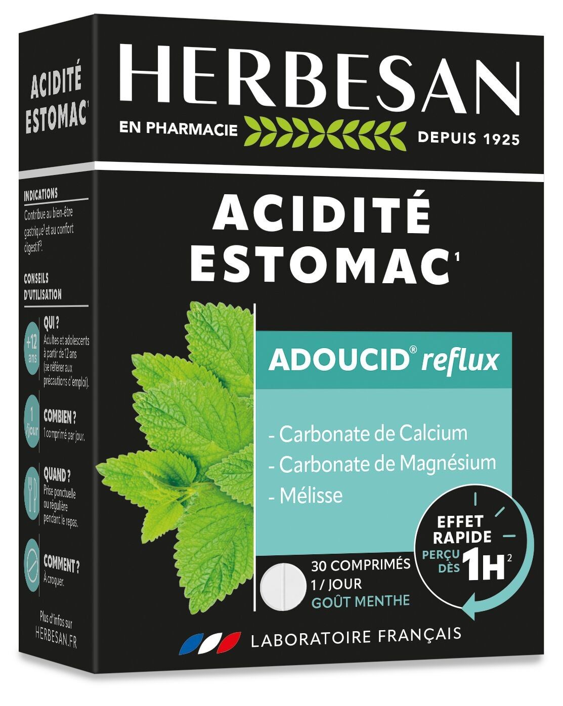 HERBESAN - ADOUCID ESTOMAC - 30 COMPRIMES A CROQUER