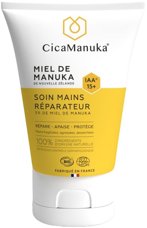 CICAMANUKA - SOIN MAINS REPARATEUR AU MIEL DE MANUKA IAA15+ - TUBE DE 50ML
