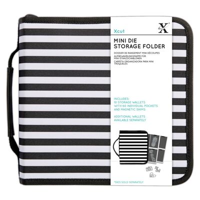 Xcut Mini Dies Storage Folder, Noir et Blanc, 60 Pochettes, Classeur de Rangement de Matrices et Organisateur de Fichiers pour la Maison, le Bureau et l'École, Organisateur d'Artisanat pour Matrices en Papier, Rangement de Bureau et Fournitures de Bureau