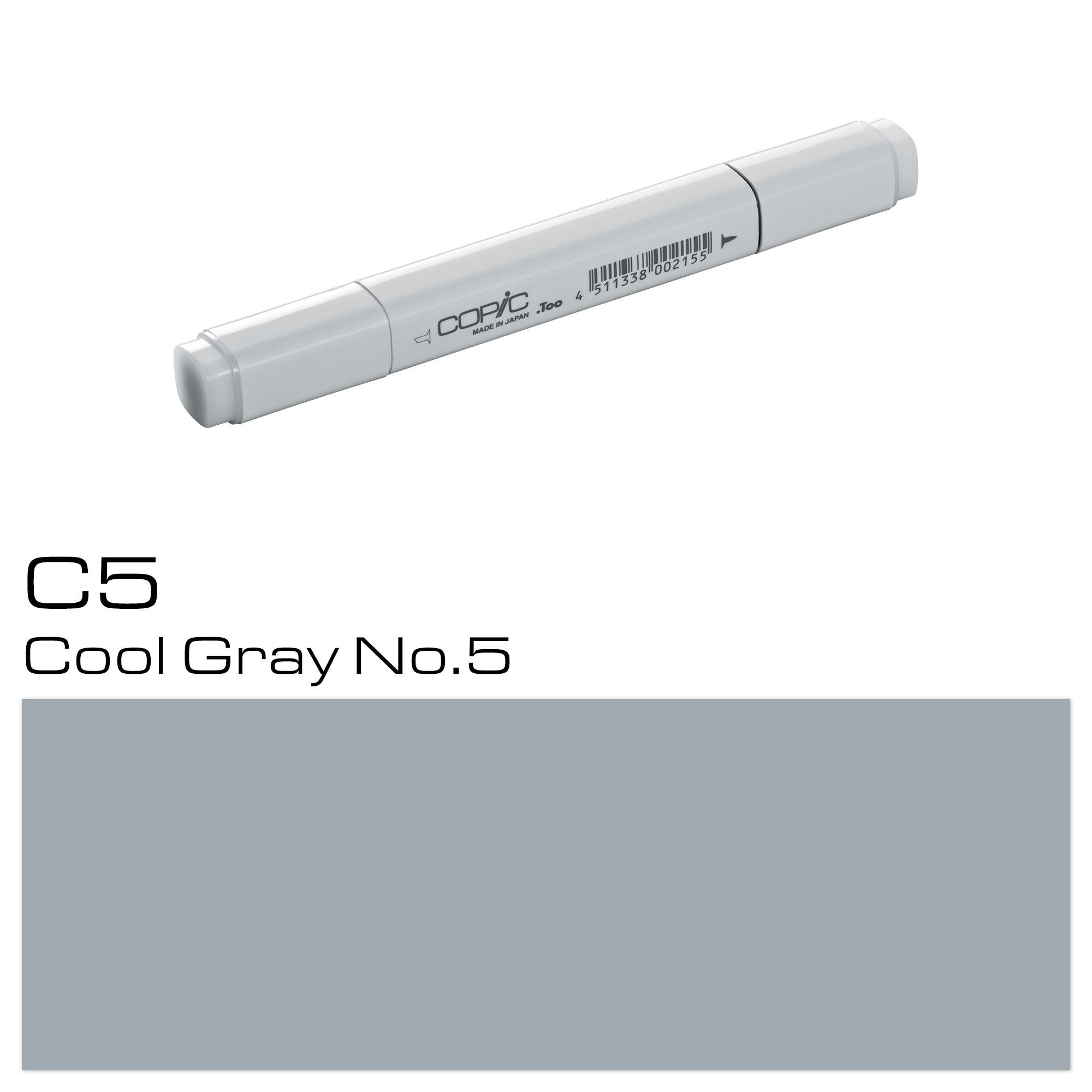 Pennarello colorato COPIC Classic - (C-5) Cool Gray n.5, Per arte e artigianato, colorazione, grafica, evidenziatore, design, anime, professionisti e principianti, materiali artistici e libri da colorare