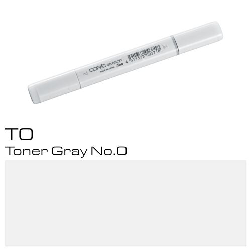 COPIC Sketch Coloured Marker Pen - (T-0) Toner Gray No.0, For Art & Crafts, Colouring, Graphics, Highlighter, Design, Anime, Professional & Beginners, Art Supplies & Colouring Books
