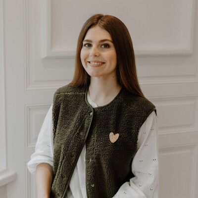 Broche laiton doré - Cœur